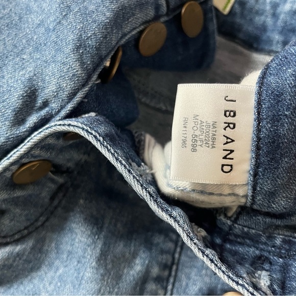 J Brand High-Waisted Sailor Button Jeans, Size [24], Blue Wash, Natasha - Picture 11 of 13